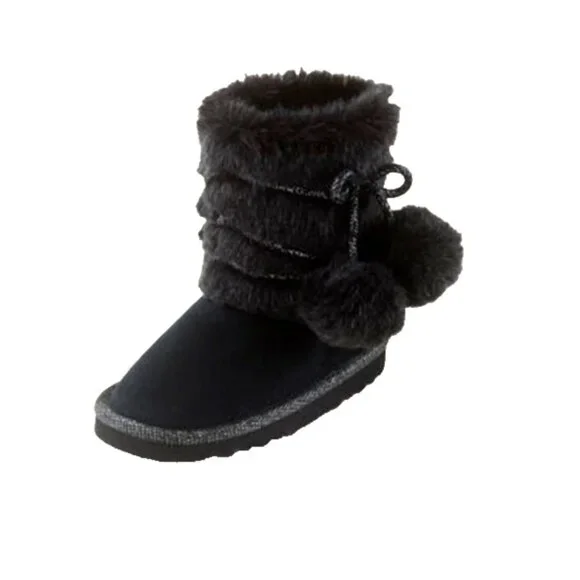 The Children's Place Toddler Girls Chalet Boot Lined Winter Pom-Pom Boot… - Picture 5 of 6